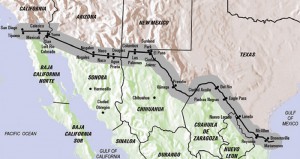 Map showing the six Mexican states and four US states, as well as numerous sister cities, along the Mexico-US border. Map courtesy of USEPA: http://www.epa.gov/region9/annualreport/07/images/mexico-us-border.jpg Map showing the six Mexican states and four US states, as well as numerous sister cities, along the Mexico-US border. Map courtesy of USEPA: http://www.epa.gov/region9/annualreport/07/images/mexico-us-border.jpg